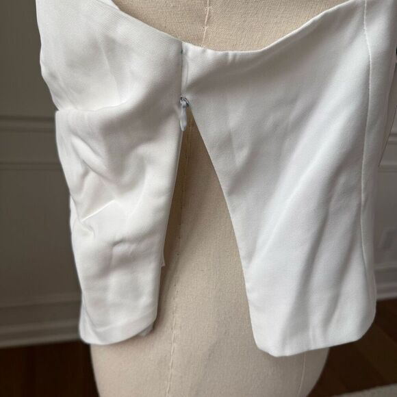 NWT Bagatelle White Large Bow Crop Top Rhinestone Straps 8 - Picture 9 of 11